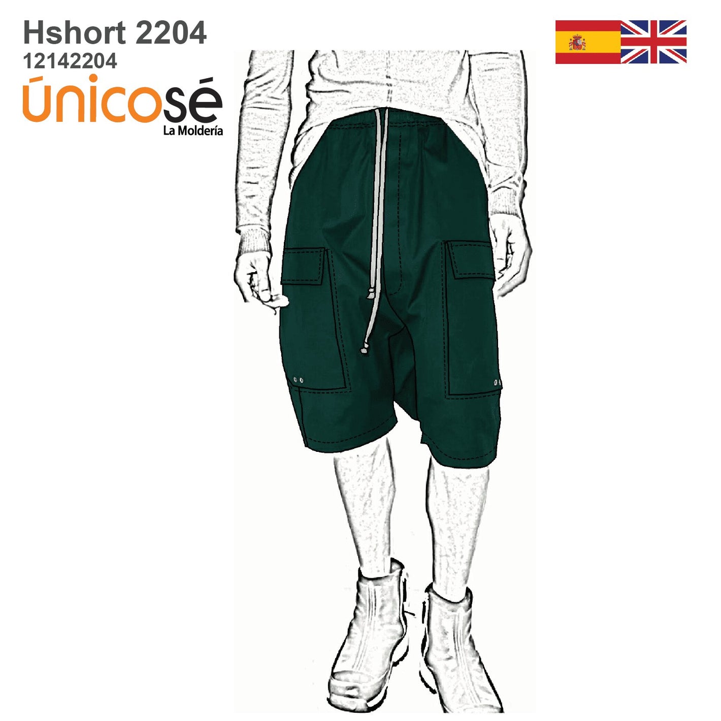 MOLDE SHORT CARGO HOMBRE 2204