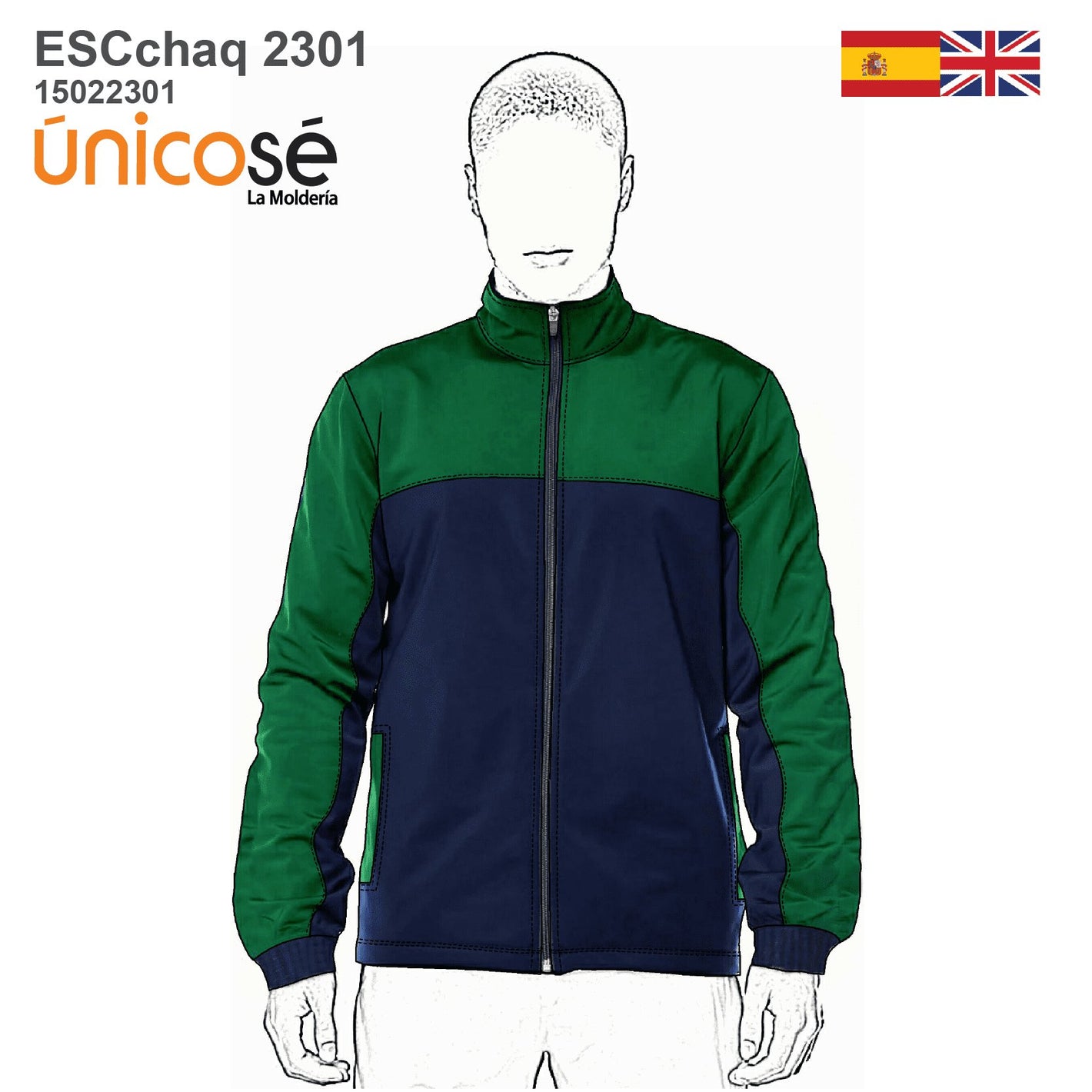 MOLDE CHAQUETA CORTES ESCOLAR 2301