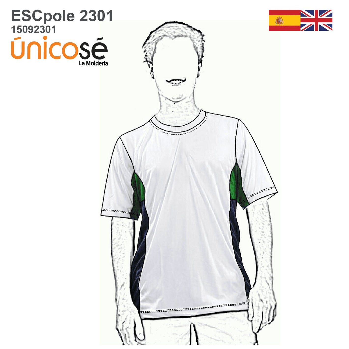 MOLDE ESCOLAR POLERA CORTES 2301