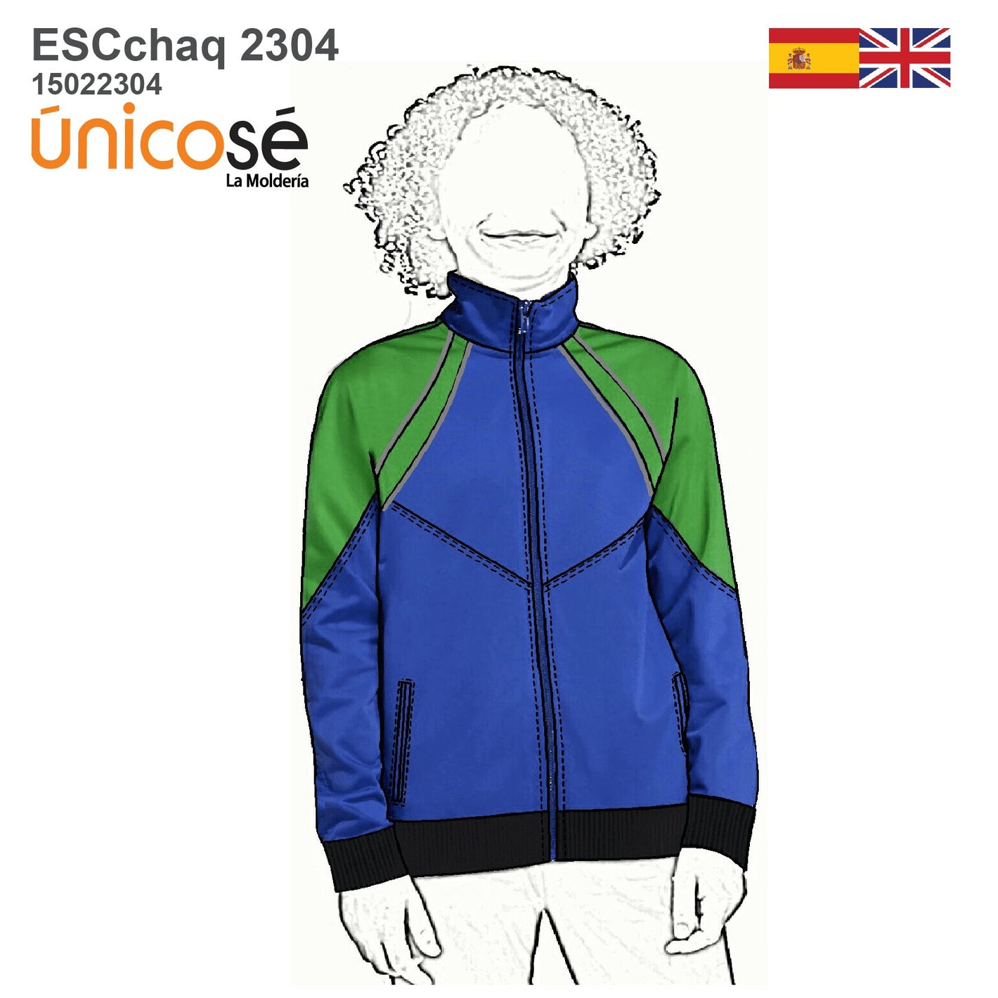 MOLDE CHAQUETA ESCOLAR CORTES 2304