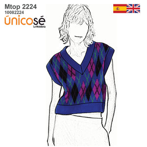 Molde Top Saco Corto Mujer 2224