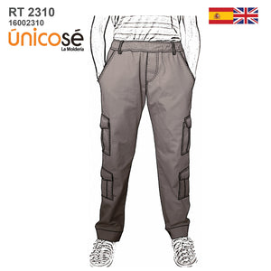 MOLDE PANTALON CARGO UNISEX 2310