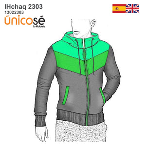 MOLDE CHAQUETA COLOR BLOCK NIÑO 2303