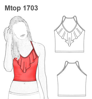 MOLDE TOP CON VOLANTE MUJER 1703