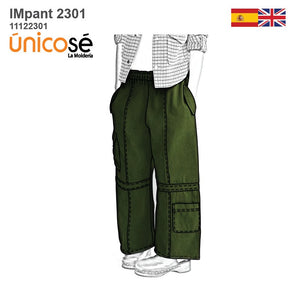 MOLDE PANTALON CARGO NIÑA 2301