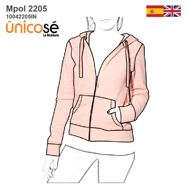 MOLDE POLERON CANGURO MUJER 2205IN