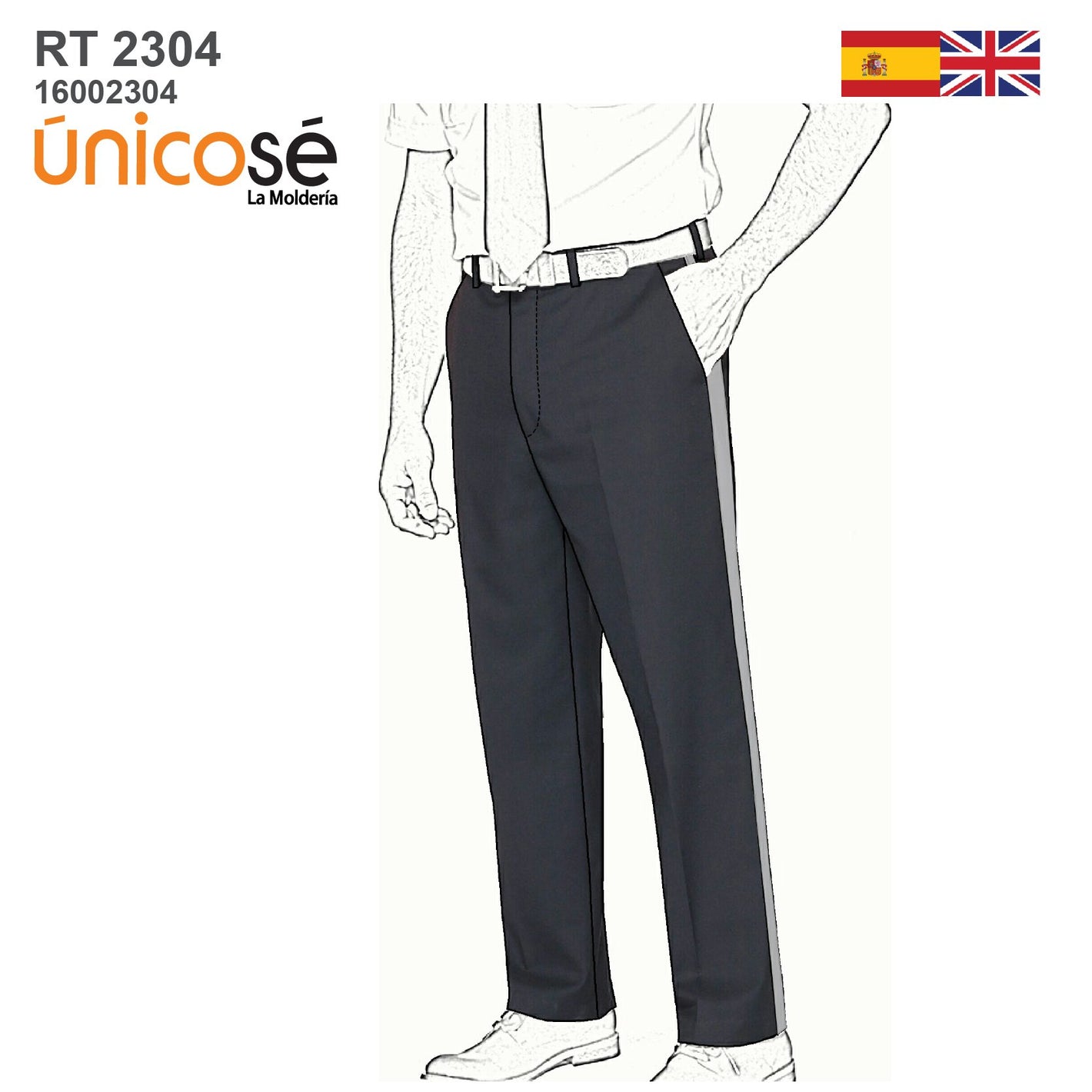 MOLDE TRABAJO PANTALON HOMBRE RT 2304