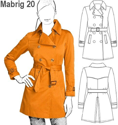 MOLDE ABRIGO TRENCH MUJER 0920