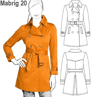 MOLDE ABRIGO TRENCH MUJER 0920