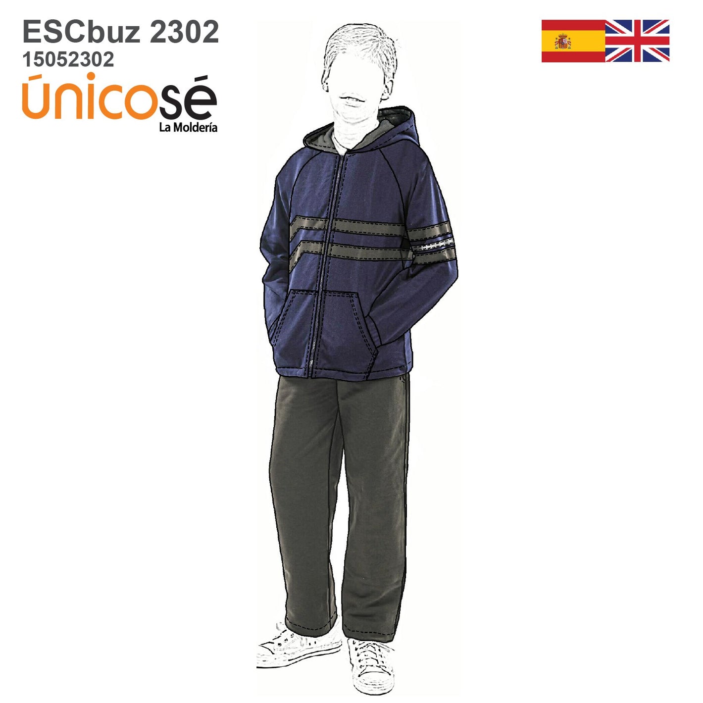 MOLDE BUZO ESCOLAR UNISEX 2302