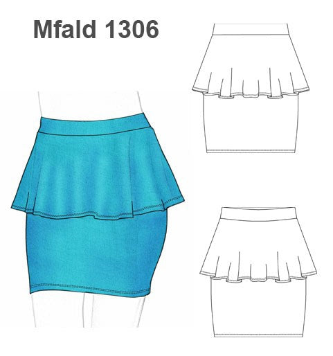MOLDE FALDA PEPLUM MUJER 1306