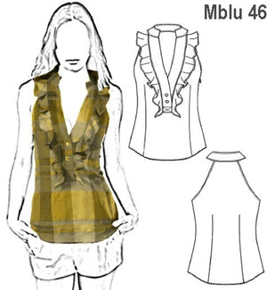 MOLDE BLUSA SIN MANGAS MUJER 0946