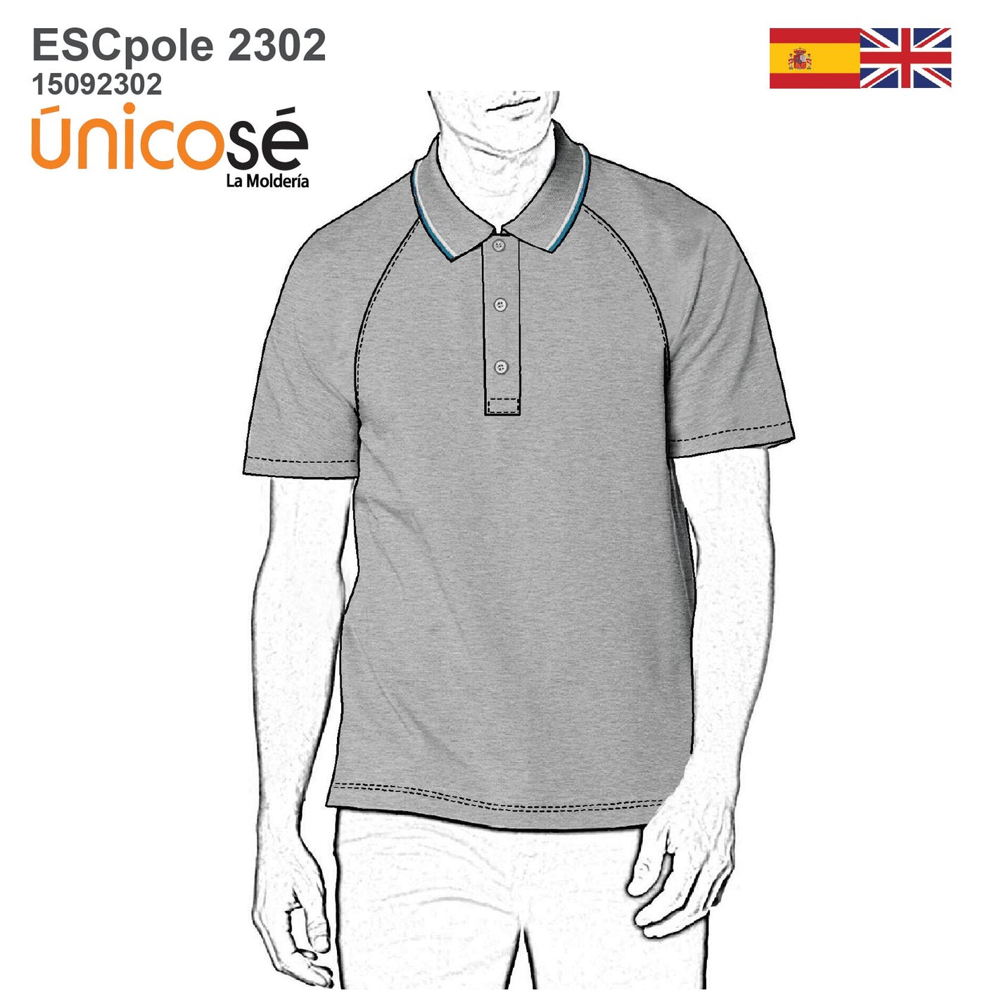 MOLDE POLERA BASICA ESCOLAR 2302