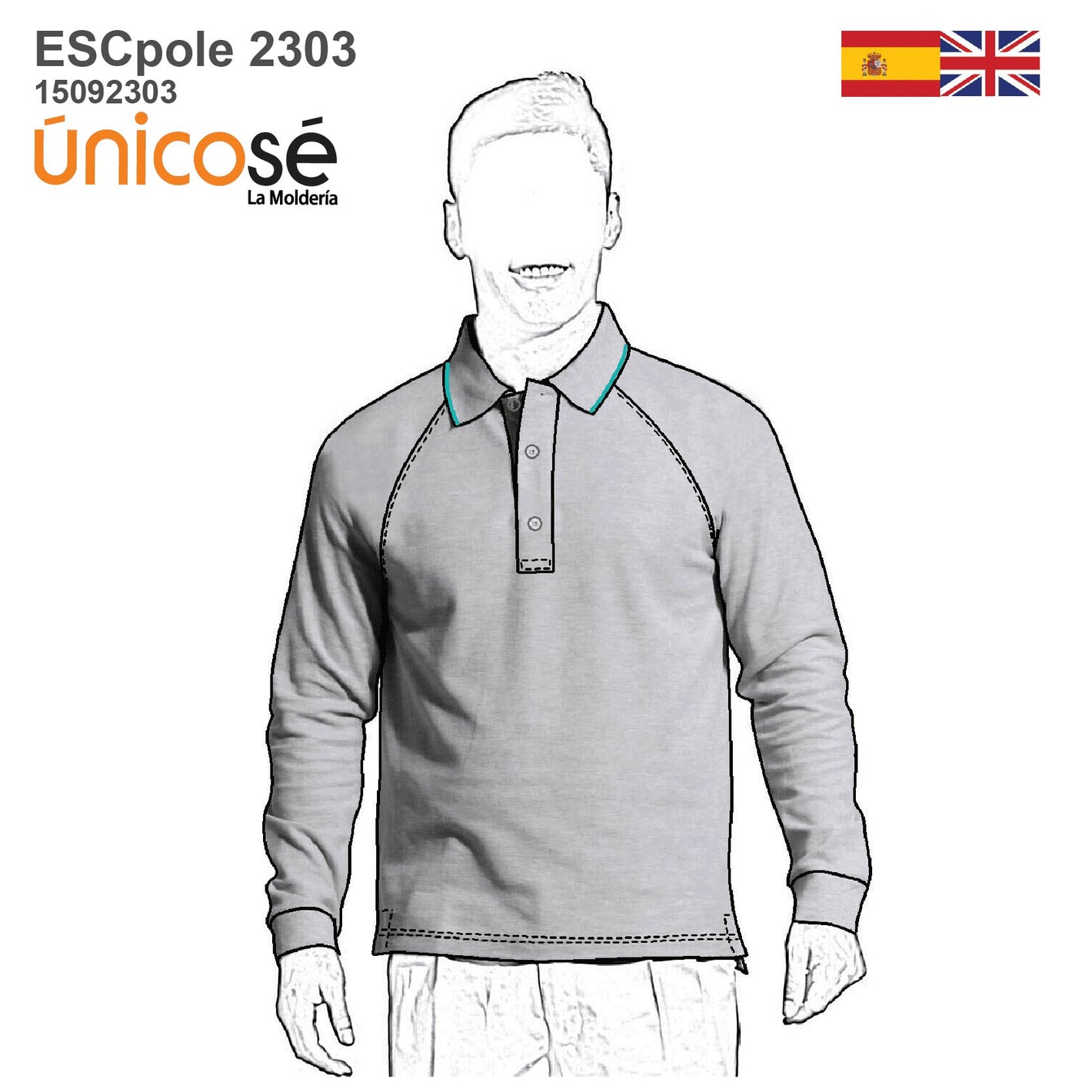 MOLDE POLERA BASICA ESCOLAR 2303