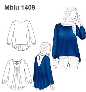MOLDE BLUSA ESCOTADA MUJER 1409