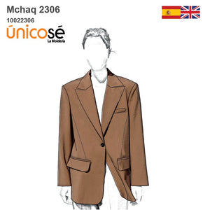 MOLDE CHAQUETA BLAZER OVERSIZE MUJER 2306