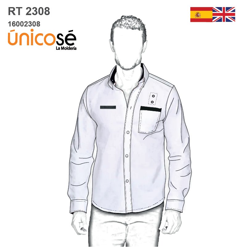 MOLDE CAMISA TRABAJO GUARDIA RT 2308