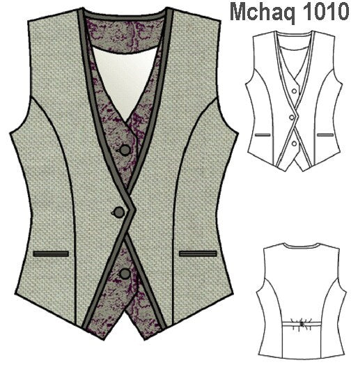 MOLDE CHALECO MUJER 1010