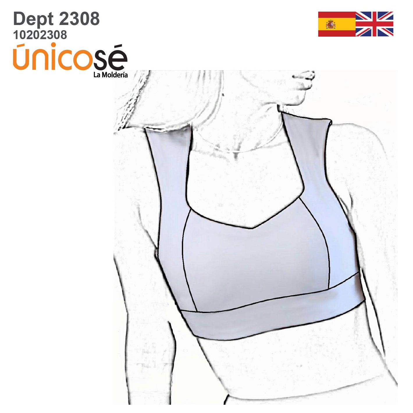 MOLDE DEPORTE TOP MUJER 2308