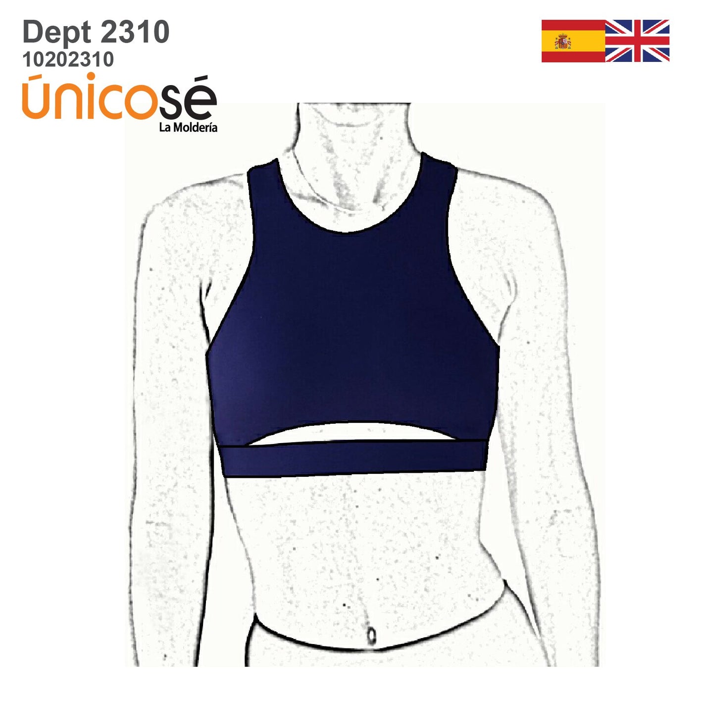 MOLDE DEPORTE TOP MUJER 2310