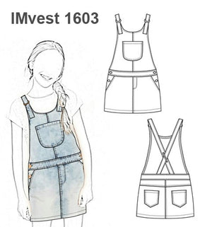 MOLDE VESTIDO JARDINERA NIÑA 1603
