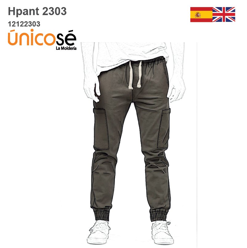 MOLDE PANTALON JOGGER HOMBRE 2303