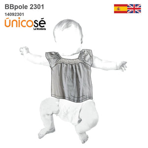 MOLDE POLERA BLUSA BEBE 2301