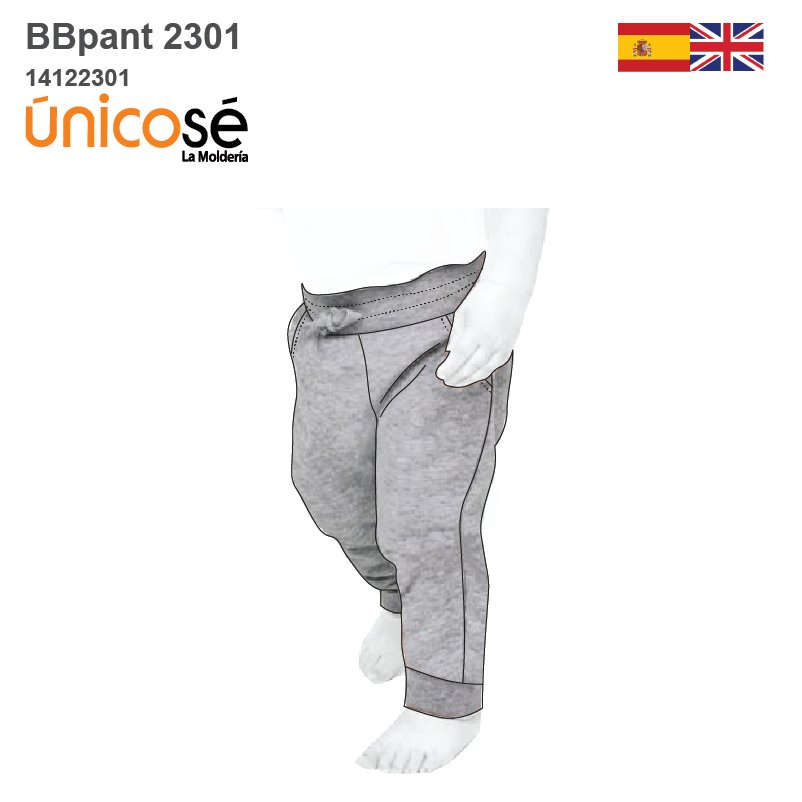 MOLDE PANTALON JOGGER BEBE 2301