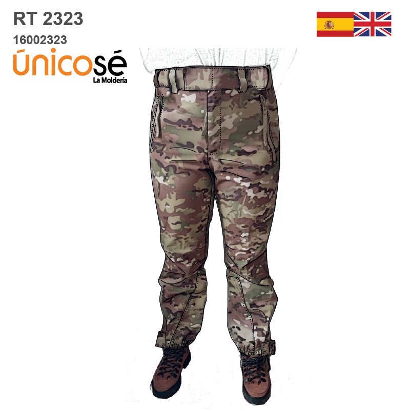 MOLDE PANTALON TIPO MILITAR RT 2323