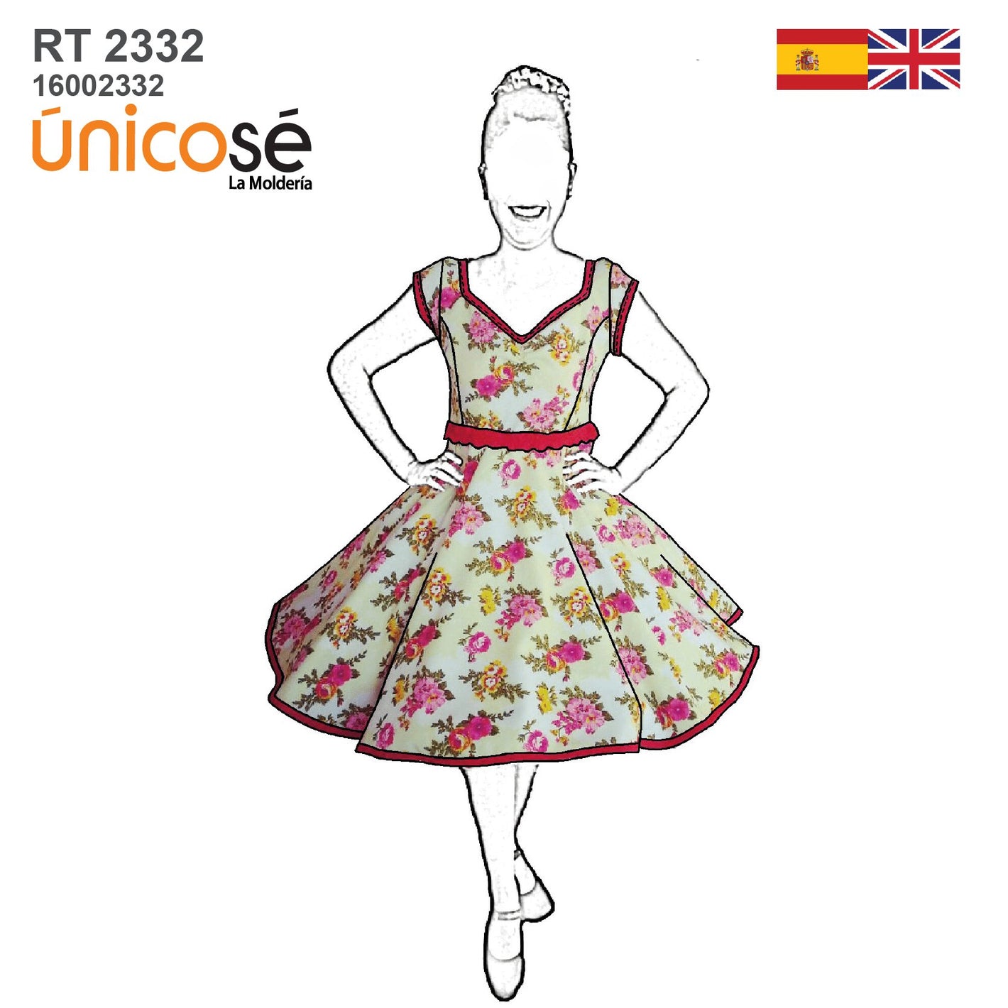 MOLDE VESTIDO HUASA PLATO RT 2332