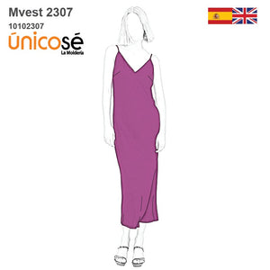 MOLDE VESTIDO MIDI MUJER 2307