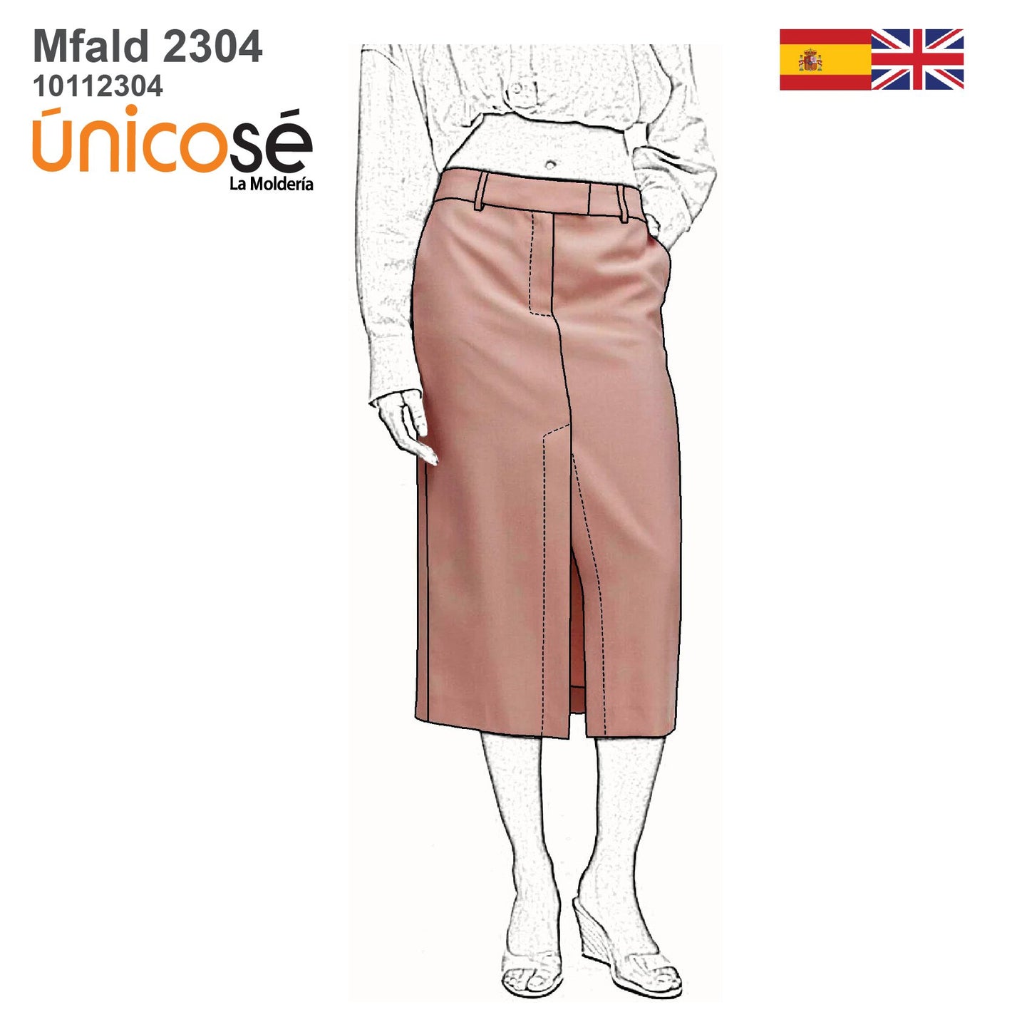 MOLDE FALDA MIDI MUJER 2304