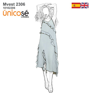 MOLDE VESTIDO MIDI MUJER 2306