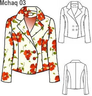 MOLDE CHAQUETA CRUZADA MUJER 0903