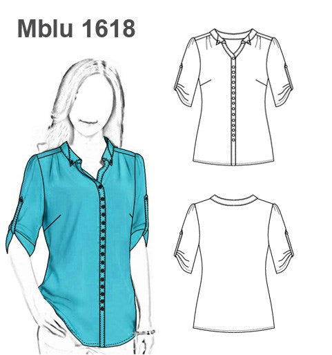 MOLDE BLUSA PALOMA MUJER 1618