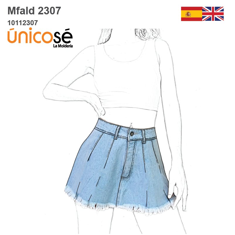 MOLDE FALDA MINI SHORT MUJER 2307