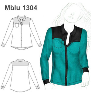 MOLDE BLUSA CAMISA MUJER 1304