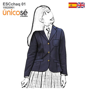 MOLDE CHAQUETA VESTON ESCOLAR 0901