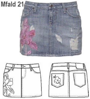 MOLDE FALDA JEANS MUJER 0921