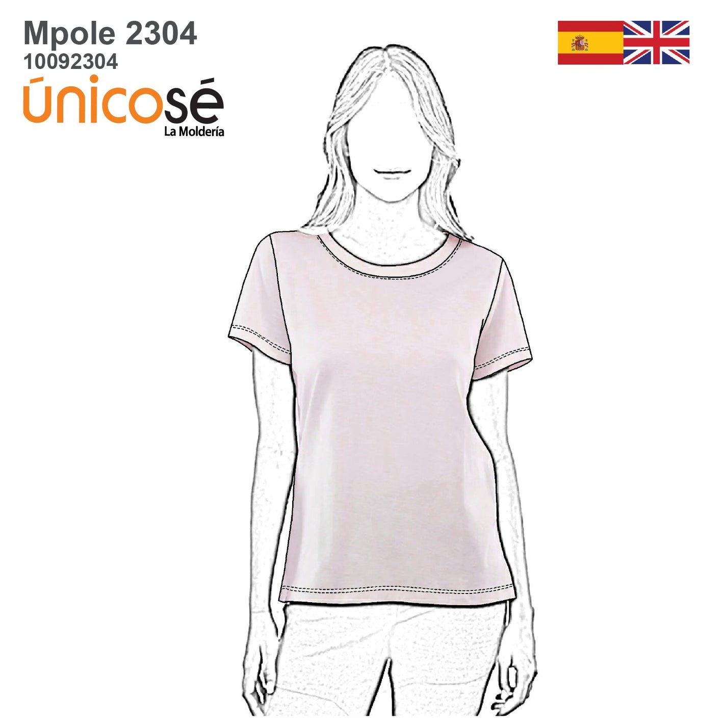 MOLDE POLERA BASICA MUJER 2304