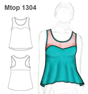 MOLDE TOP EVASE MUJER1304