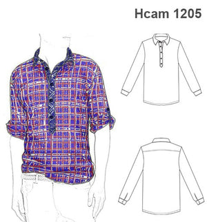 MOLDE CAMISA SEMI CERRADA HOMBRE 1205