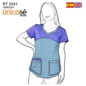 MOLDE BLUSA SANITARIA MUJER RT 2341