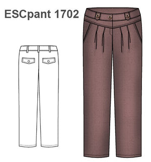 MOLDE PANTALON PINZADO ESCOLAR 1702