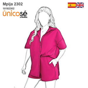MOLDE PIJAMA 2 PIEZAS MUJER 2302