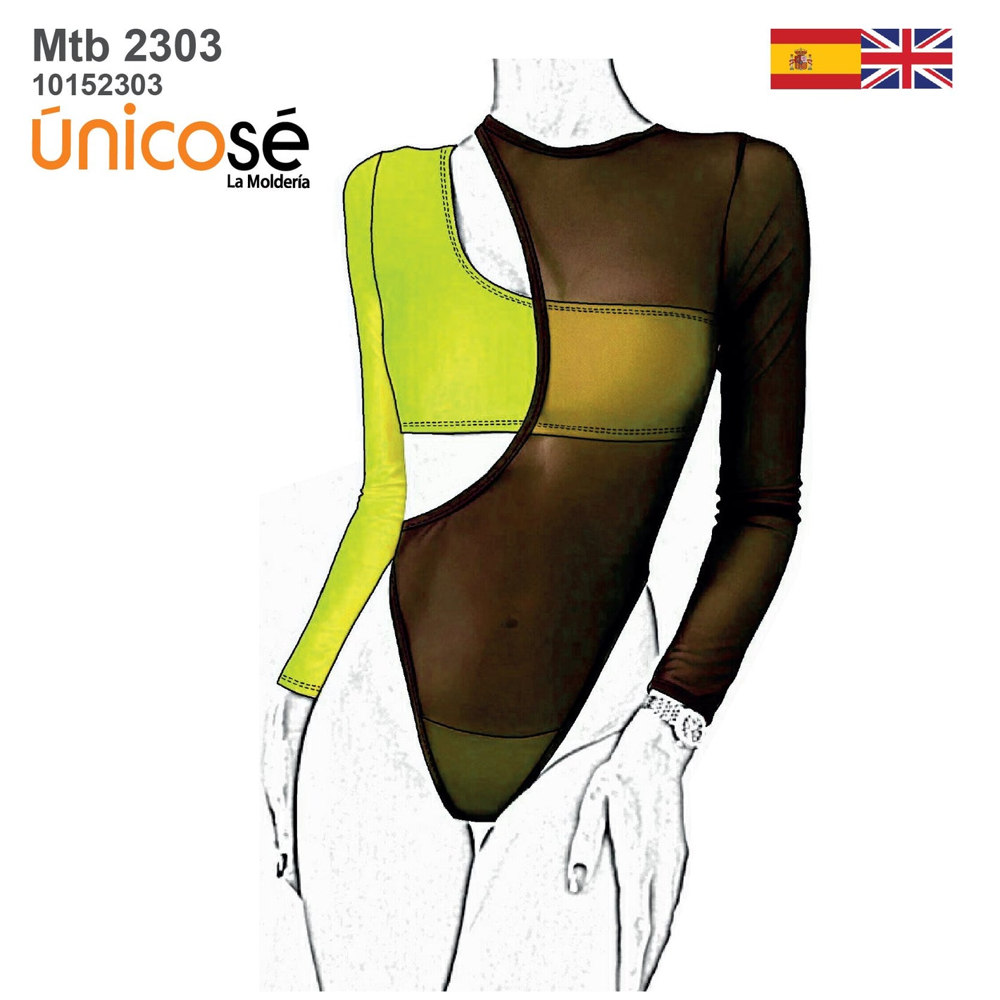 MOLDE TRAJE DE BAÑO 2 PIEZAS MUJER 2303