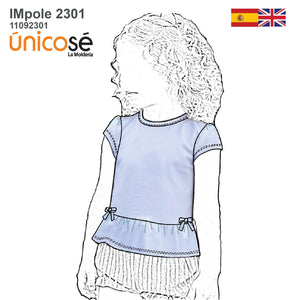 MOLDE POLERA VUELO NIÑA 2301