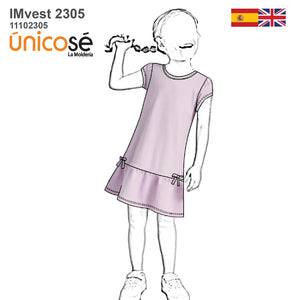 MOLDE VESTIDO SIMPLE NIÑA 2305