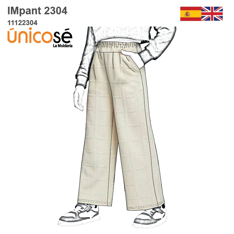 MOLDE PANTALON JOGGER ANCHO NIÑA 2304