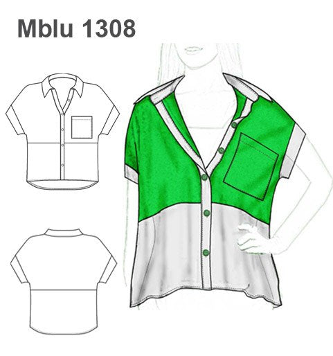 MOLDE BLUSA CAMISA MUJER 1308